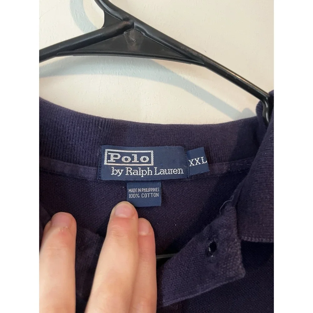 Vintage Polo‎ Ralph Lauren Short Sleeve Polo Shirt Mens XXL Navy Blue Pony Logo